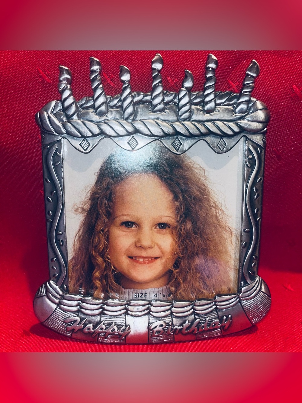 Silver 'Happy Birthday' Kids Photo Frame - Silver Color
